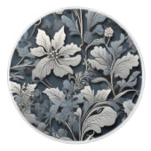 Elegant dusty blue white grau keramikknauf (Vorderseite)