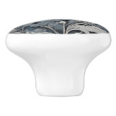 Elegant dusty blue white grau keramikknauf (Seitenansicht)