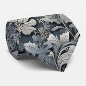 Elegant dusty blue white grau krawatte (Gerollt)