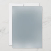 Elegant Dusty Blue White String Lights Wedding Einladung (Rückseite)