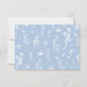 Elegant Dusty Blue Wie alt war das Brautspiel Einladung (Rückseite)