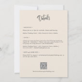 Elegant Dusty Blue Wildblume Budget Beige Wedding Einladung (Rückseite)