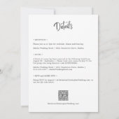 Elegant Dusty Blue Wildblume Budget Hochzeit Einladung (Rückseite)