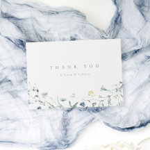 Elegant Dusty Blue Wildblume Rustic Boho Wedding