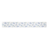 Elegant Dusty Blue Wildblume Satinband (Vorderseite)