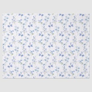 Elegant Dusty Blue Wildblume Seidenpapier