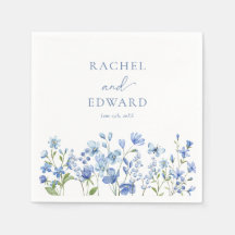 Elegant Dusty Blue Wildblumen Wedding