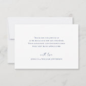 Elegant Dusty Blue Winter Foliage Boho Wasserfarbe Dankeskarte (Rückseite)