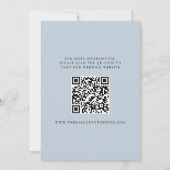 Elegant Dusty Floral QR Code Wedding Save The Date (Rückseite)
