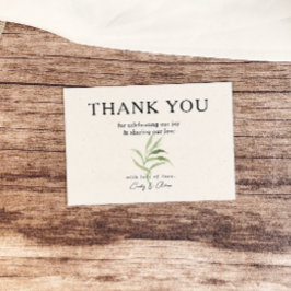 Elegant Dusty Greenerenerity Foliage Wedding Dankeskarte