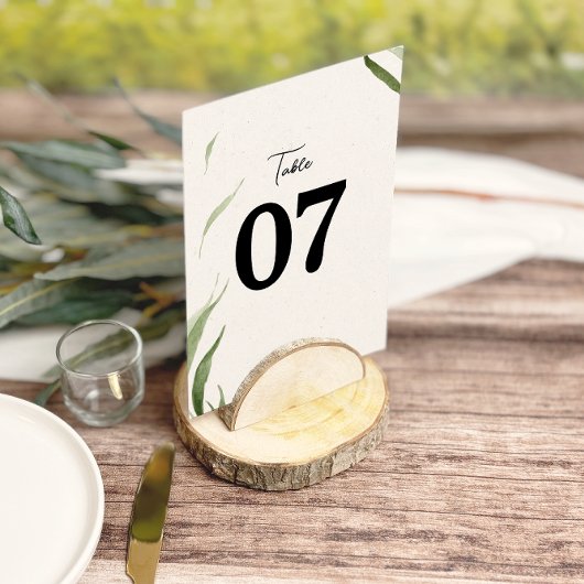 Elegant Dusty Greenerity Wedding Tischnummern