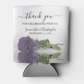 Elegant Dusty Lila Rose Wedding Vielen Dank Dosenkühler (Vorderseite)