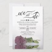 Elegant Dusty Mauve Rose wir machen noch immer Vow Einladung (Vorderseite)