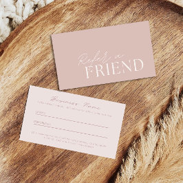 Elegant Dusty Pink Beauty Referral Card 