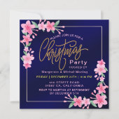 Elegant Dusty Pink Boho Wildblume Weihnachten Einladung (Vorderseite)