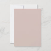 Elegant Dusty Pink Calligraphy Wedding RSVP Card Karte (Rückseite)