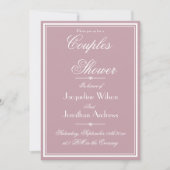 Elegant Dusty Pink Chic Script UAWG Couples Dusche Einladung (Vorderseite)