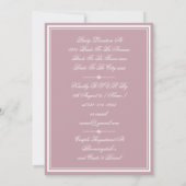 Elegant Dusty Pink Chic Script UAWG Couples Dusche Einladung (Rückseite)