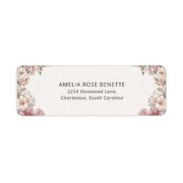 Elegant Dusty Pink Cream Magnolia Floral Wedding