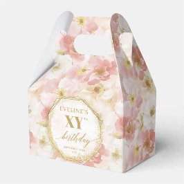 Elegant Dusty Pink Floral Geburtstagsparty Gefalle Geschenkschachtel