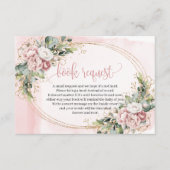 Elegant Dusty Pink Floral Gold Baby Book Insert (Vorderseite)