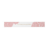 Elegant Dusty Pink Floral Wraparound Wedding Einladungsbanderole (Flach)