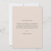 Elegant Dusty Pink Foto Wedding Dankeschön Karten (Rückseite)