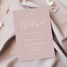 Elegant Dusty Pink Moderne Hochzeit