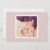 Elegant Dusty Pink Script Baby Girl Foto Birth Ankündigung (Rückseite)