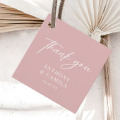 Elegant Dusty Pink Wedding Geschenkanhänger