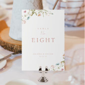 Elegant Dusty Pink Wildblume Rustic Boho Wedding Tischnummer