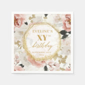 Elegant Dusty Rose 80 Geburtstag Napkins Individue Serviette (Vorderseite)