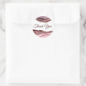 Elegant Dusty Rose Agate Vielen Dank Runder Aufkleber (Tasche)