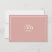 Elegant Dusty Rose Business Gift Certificate Logo (Rückseite)
