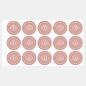 Elegant Dusty Rose Business Logo Promotional Etiketten (Blatt)