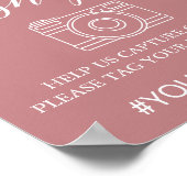 Elegant Dusty Rose Calligrafy Oh Snap-Zeichen Poster (Ecke)