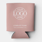 Elegant Dusty Rose Corporate Company Business Logo Dosenkühler (Vorderseite)