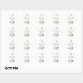 Elegant Dusty Rose Danke Stickers (Blatt)