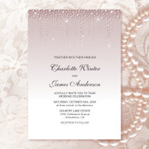 Elegant Dusty Rose Diamonds Wedding