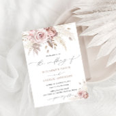 Elegant Dusty Rose Floral Wedding Einladung