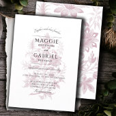 Elegant Dusty Rose Floral Wedding Einladung