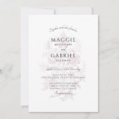 Elegant Dusty Rose Floral Wedding Einladung (Vorderseite)