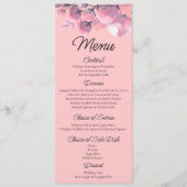 Elegant Dusty Rose Floral Wedding Menükarte (Vorderseite)