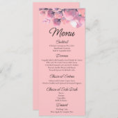 Elegant Dusty Rose Floral Wedding Menükarte (Vorne/Hinten)