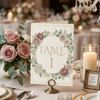 Elegant Dusty Rose Geometric Floral Watercolor 1