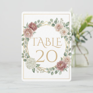 Elegant Dusty Rose Geometric Floral Watercolor 20