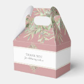 Elegant Dusty Rose Greenerity Wedding Geschenkschachtel (Rückseite)