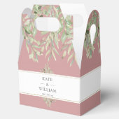 Elegant Dusty Rose Greenerity Wedding Geschenkschachtel (Geöffnet)