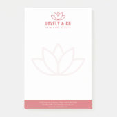 Elegant Dusty Rose & Ivory Salon Beauty Post-it Klebezettel (Vorderseite)