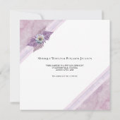 Elegant Dusty Rose Just Married Wedding Ankündigung (Rückseite)